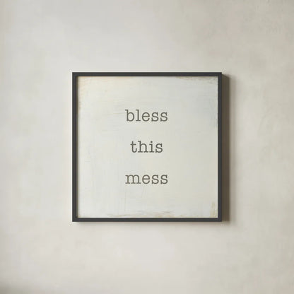 Home Sweet Home II by Wild Apple Portfolio. Shown in a sleek black glass frame for a contemporary gallery look. Available as an archival giclee rolled canvas, fine art paper, or poster print. SKU 46895a.