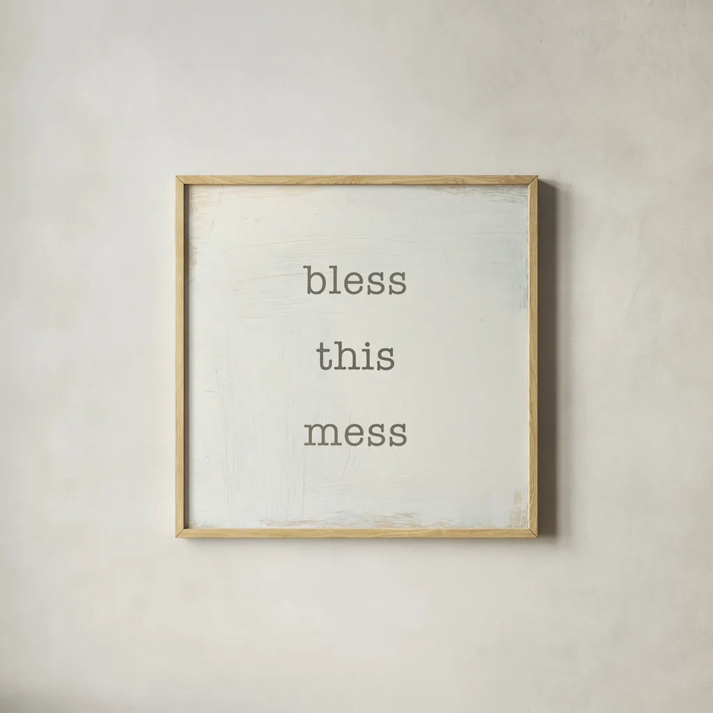 Home Sweet Home II by Wild Apple Portfolio. Shown in a natural wood glass frame for a timeless modern aesthetic. Available as an archival giclee rolled canvas, fine art paper, or poster print. SKU 46895a.