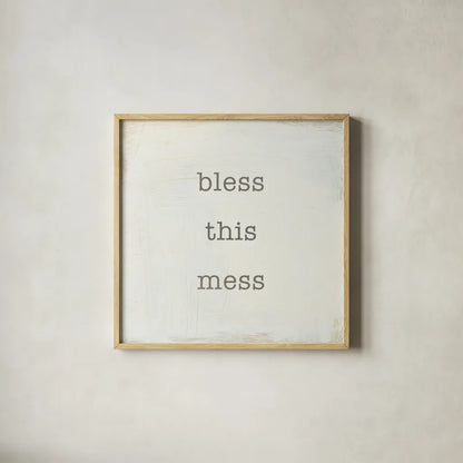 Home Sweet Home II by Wild Apple Portfolio. Shown in a natural wood glass frame for a timeless modern aesthetic. Available as an archival giclee rolled canvas, fine art paper, or poster print. SKU 46895a.