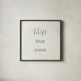 Home Sweet Home II Script by Wild Apple Portfolio. Shown in a sleek black glass frame for a contemporary gallery look. Available as an archival giclee rolled canvas, fine art paper, or poster print. SKU 46899a.