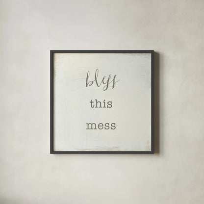 Home Sweet Home II Script by Wild Apple Portfolio. Shown in a sleek black glass frame for a contemporary gallery look. Available as an archival giclee rolled canvas, fine art paper, or poster print. SKU 46899a.