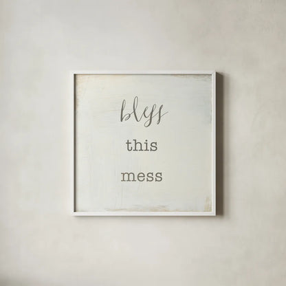 Home Sweet Home II Script by Wild Apple Portfolio. Shown in a crisp white glass frame for a clean and minimalist style. Available as an archival giclee rolled canvas, fine art paper, or poster print. SKU 46899a.