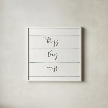 Home Sweet Home II Shiplap by Wild Apple Portfolio. Shown in a crisp white glass frame for a clean and minimalist style. Available as an archival giclee rolled canvas, fine art paper, or poster print. SKU 48927a.