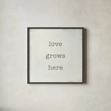 Home Sweet Home III by Wild Apple Portfolio. Shown in a sleek black glass frame for a contemporary gallery look. Available as an archival giclee rolled canvas, fine art paper, or poster print. SKU 46896a.