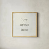 Home Sweet Home III by Wild Apple Portfolio. Shown in a natural wood glass frame for a timeless modern aesthetic. Available as an archival giclee rolled canvas, fine art paper, or poster print. SKU 46896a.