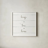 Home Sweet Home IV Shiplap by Wild Apple Portfolio. Shown in a crisp white glass frame for a clean and minimalist style. Available as an archival giclee rolled canvas, fine art paper, or poster print. SKU 48929a.