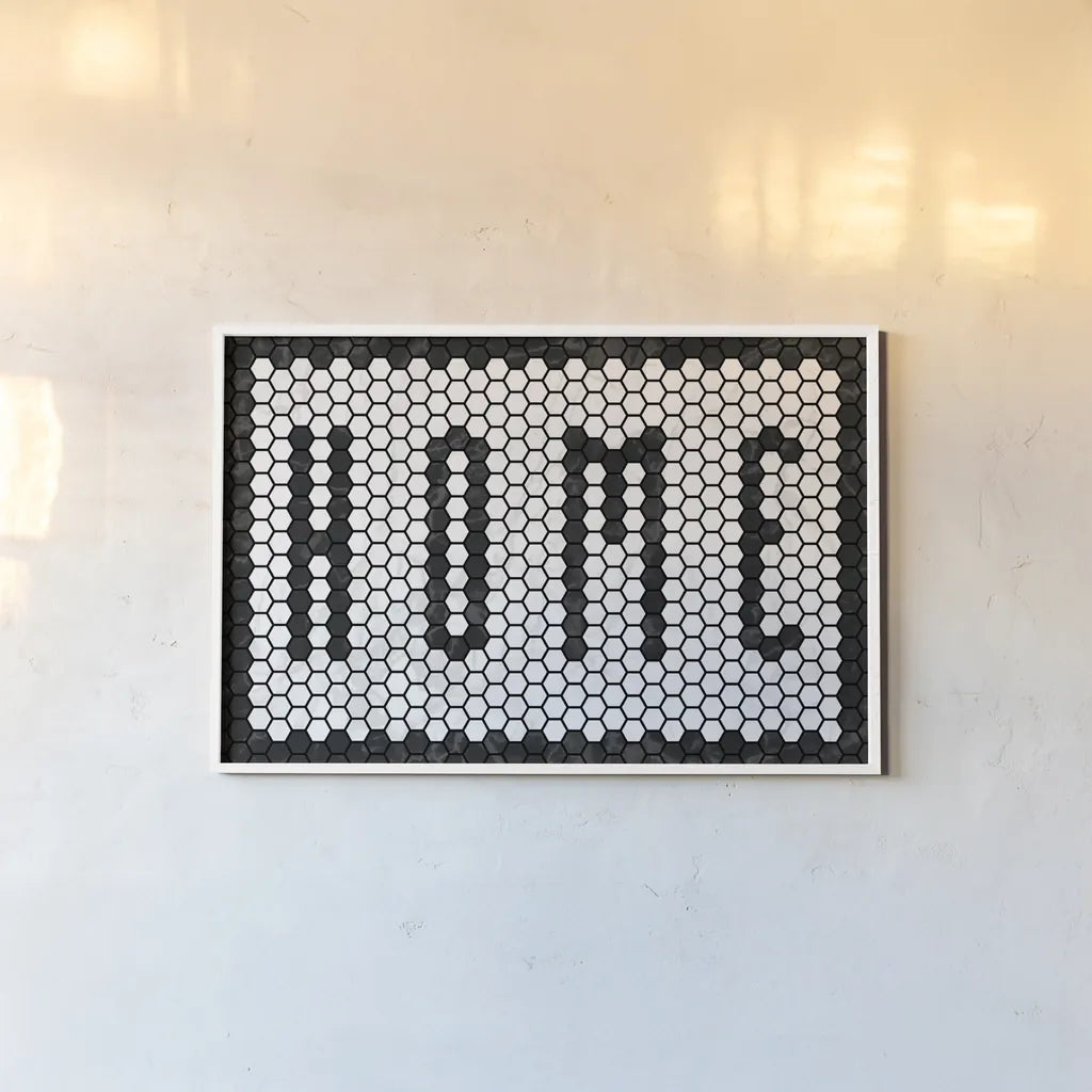 Home Tiles by Wild Apple Portfolio. shown as a paper print in a white frame. Available as a archival giclee rolled canvas, fine art paper, or poster print. SKU 78664i.