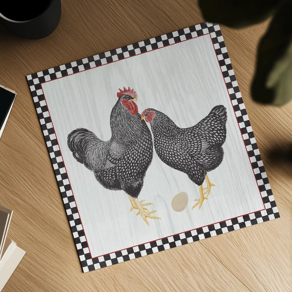 Home to Roost I by Wild Apple Portfolio. Shown as a detailed flat fine art print, highlighting archival giclee quality. Available as an archival giclee rolled canvas, fine art paper, or poster print. SKU 30949a.