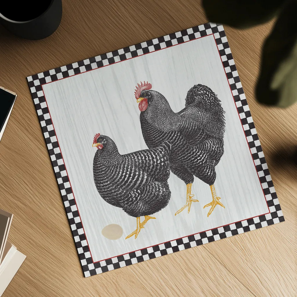 Home to Roost II by Wild Apple Portfolio. Shown as a detailed flat fine art print, highlighting archival giclee quality. Available as an archival giclee rolled canvas, fine art paper, or poster print. SKU 30950a.
