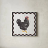 Home to Roost III by Wild Apple Portfolio. Shown in a sleek black glass frame for a contemporary gallery look. Available as an archival giclee rolled canvas, fine art paper, or poster print. SKU 30951a.