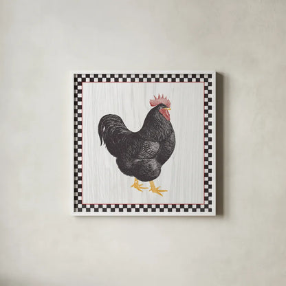 Home to Roost III by Wild Apple Portfolio. Shown in a crisp white glass frame for a clean and minimalist style. Available as an archival giclee rolled canvas, fine art paper, or poster print. SKU 30951a.