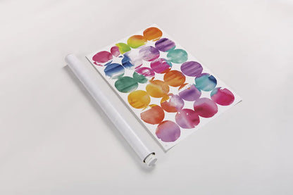 Horizontal Spring Dots by Wild Apple Portfolio. shown as a rolled paper print. Available as archival giclee rolled canvas, fine art paper, or poster print. SKU 68929i.