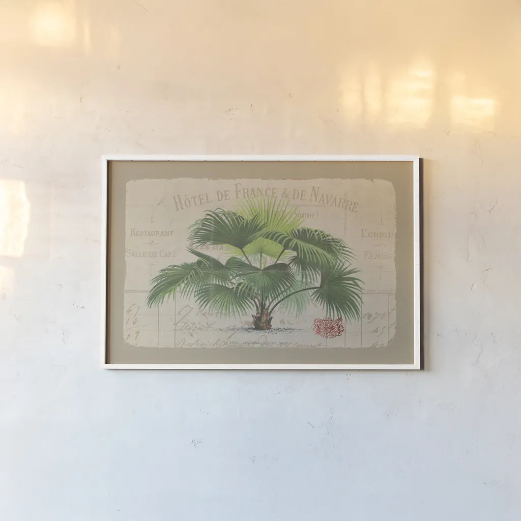 Hotel de France by Wild Apple Portfolio. shown as a paper print in a white frame. Available as a archival giclee rolled canvas, fine art paper, or poster print. SKU 9895i.