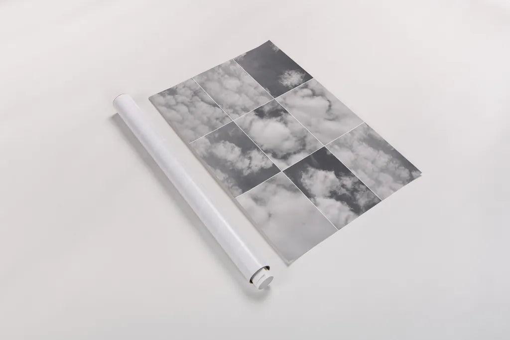 In the Clouds Collage by Wild Apple Portfolio. shown as a rolled paper print. Available as archival giclee rolled canvas, fine art paper, or poster print. SKU 43545i.