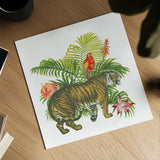 In the Jungle I by Wild Apple Portfolio. Shown as a detailed flat fine art print, highlighting archival giclee quality. Available as an archival giclee rolled canvas, fine art paper, or poster print. SKU 53963a.