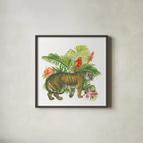 In the Jungle I by Wild Apple Portfolio. Shown in a sleek black glass frame for a contemporary gallery look. Available as an archival giclee rolled canvas, fine art paper, or poster print. SKU 53963a.