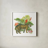 In the Jungle I by Wild Apple Portfolio. Shown in a crisp white glass frame for a clean and minimalist style. Available as an archival giclee rolled canvas, fine art paper, or poster print. SKU 53963a.