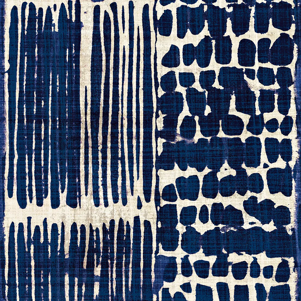 Indigo Batik III by Wild Apple Portfolio. SKU 16450a. Archival Giclee Fine art print for wall decor.