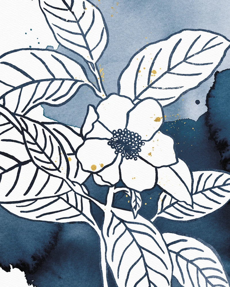 Indigo Blooms I by Wild Apple Portfolio