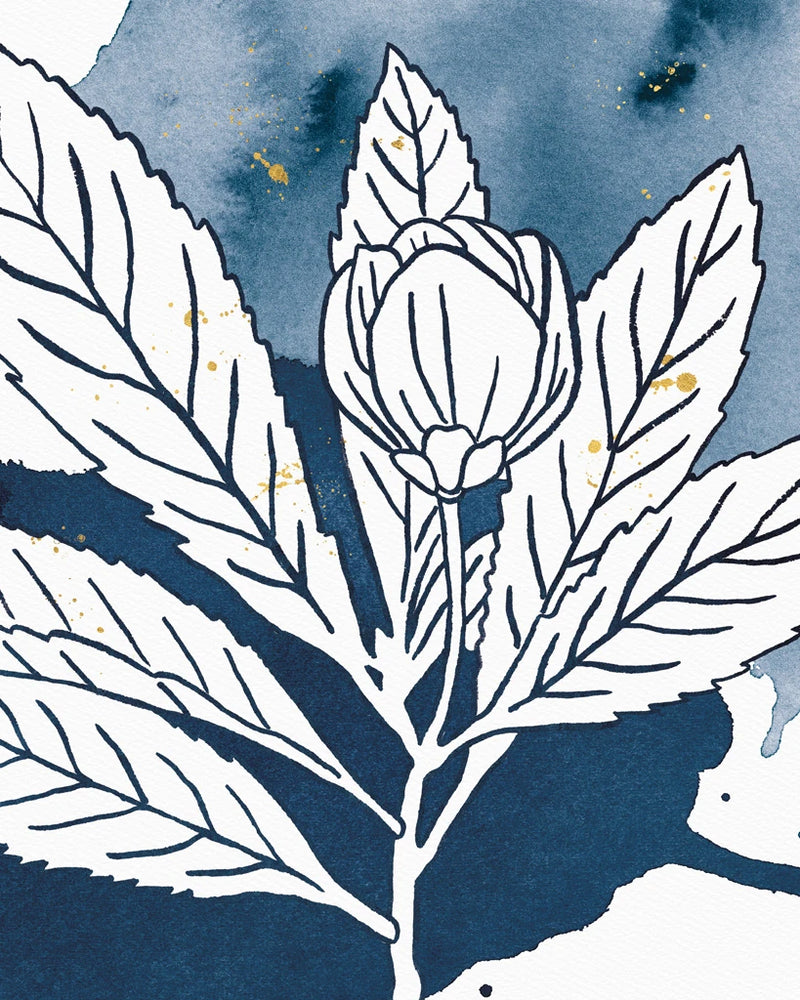 Indigo Blooms IV by Wild Apple Portfolio