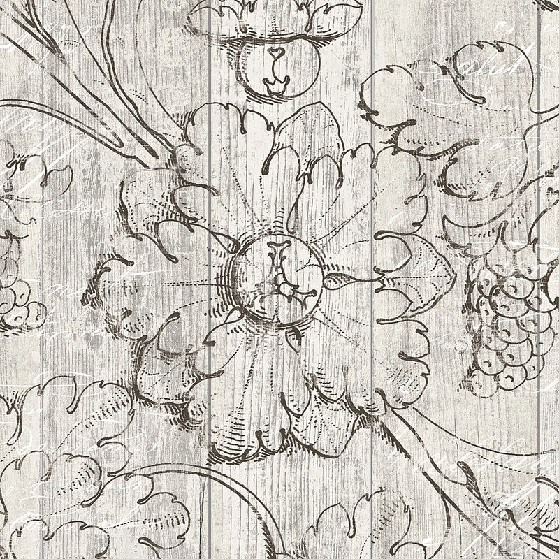 Italian Scroll II on Driftwood by Wild Apple Portfolio. SKU 33633a. Archival Giclee Fine art print for wall decor.