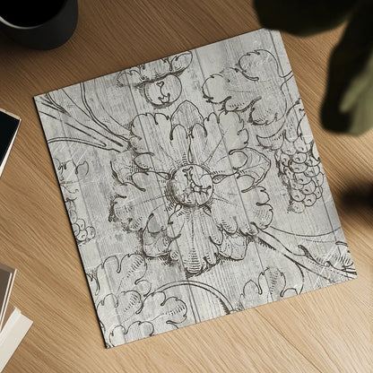 Italian Scroll II on Driftwood by Wild Apple Portfolio. Shown as a detailed flat fine art print, highlighting archival giclee quality. Available as an archival giclee rolled canvas, fine art paper, or poster print. SKU 33633a.