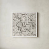Italian Scroll II on Driftwood by Wild Apple Portfolio. Shown in a crisp white glass frame for a clean and minimalist style. Available as an archival giclee rolled canvas, fine art paper, or poster print. SKU 33633a.