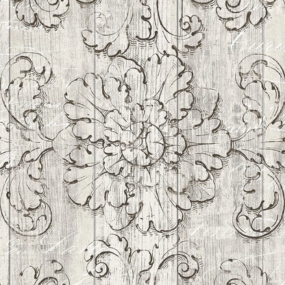 Italian Scroll V on Driftwood by Wild Apple Portfolio. SKU 33634a. Archival Giclee Fine art print for wall decor.