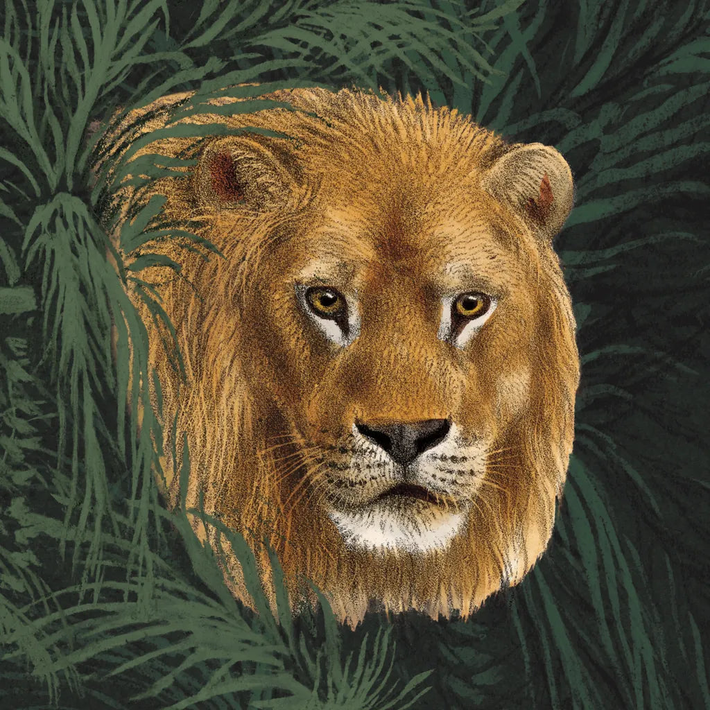 Jungle Cat Bust I by Wild Apple Portfolio. SKU 95607a. Archival Giclee Fine art print for wall decor.