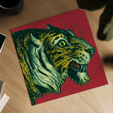 Jungle Flair I by Wild Apple Portfolio. Shown as a detailed flat fine art print, highlighting archival giclee quality. Available as an archival giclee rolled canvas, fine art paper, or poster print. SKU 45401a.