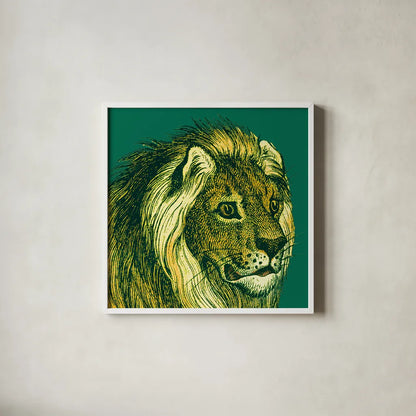 Jungle Flair III by Wild Apple Portfolio. Shown in a crisp white glass frame for a clean and minimalist style. Available as an archival giclee rolled canvas, fine art paper, or poster print. SKU 45403a.