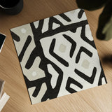 Kuba Cloth I Sq I Neutral by Wild Apple Portfolio. Shown as a detailed flat fine art print, highlighting archival giclee quality. Available as an archival giclee rolled canvas, fine art paper, or poster print. SKU 51730a.