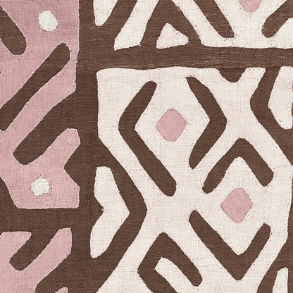 Kuba Cloth I Sq I Pink and White by Wild Apple Portfolio. SKU 82337a. Archival Giclee Fine art print for wall decor.