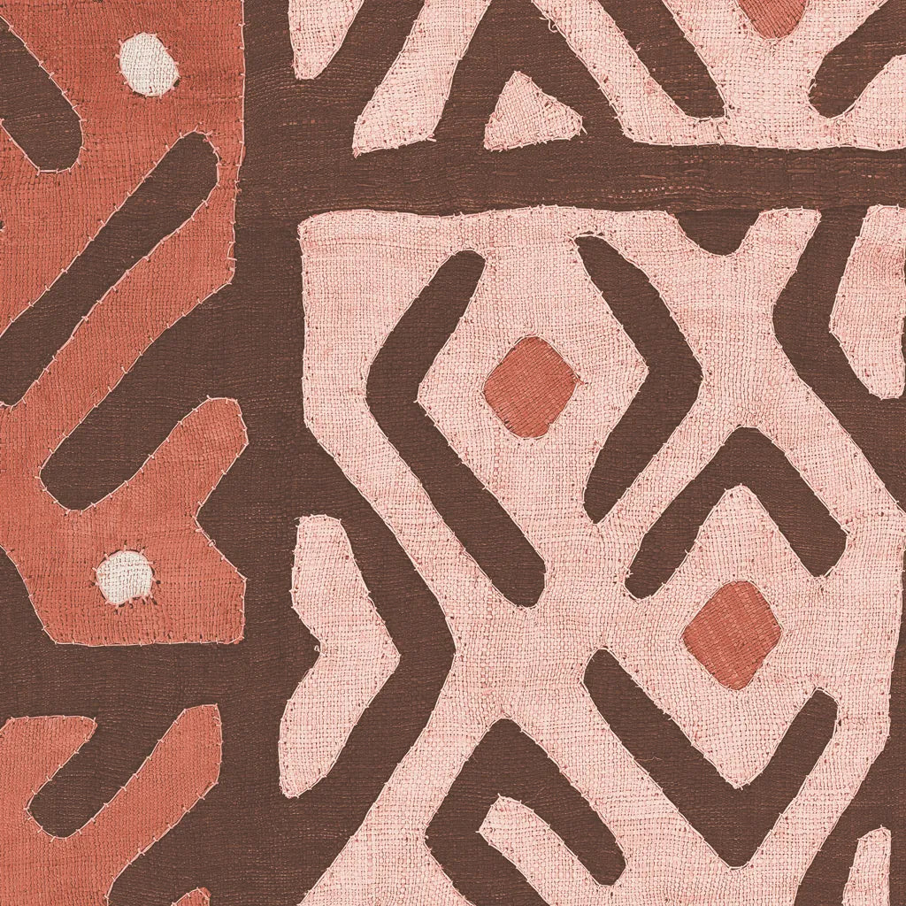 Kuba Cloth I Square I Blush by Wild Apple Portfolio. SKU 82168a. Archival Giclee Fine art print for wall decor.