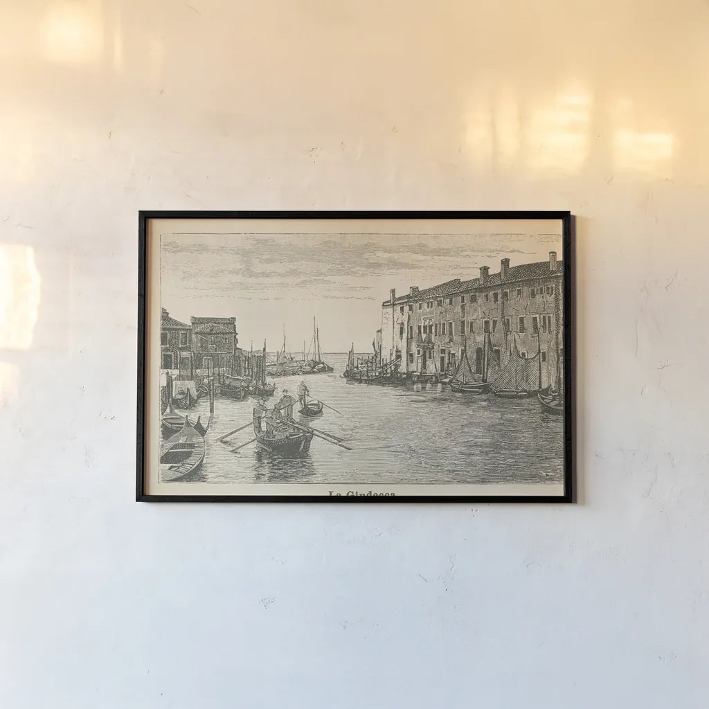 La Giudecca by Wild Apple Portfolio. shown as a paper print in a black flame. Available as a archival giclee rolled canvas, fine art paper, or poster print. SKU 97247i.