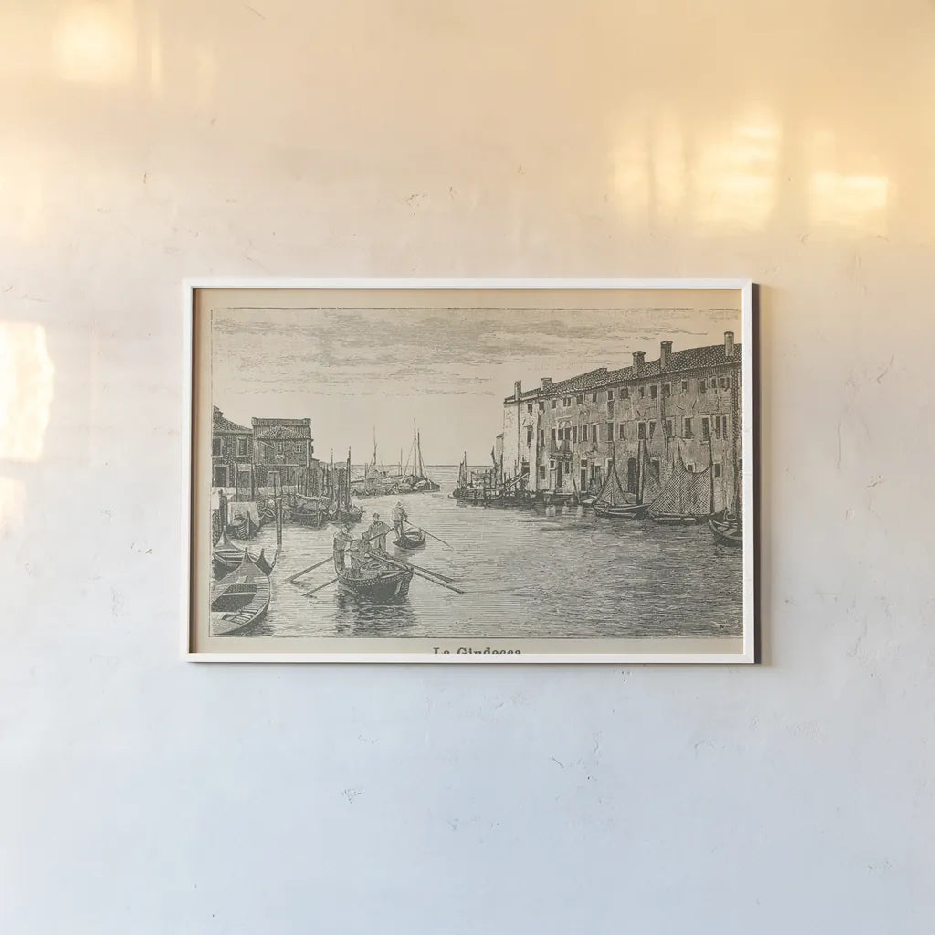 La Giudecca by Wild Apple Portfolio. shown as a paper print in a white frame. Available as a archival giclee rolled canvas, fine art paper, or poster print. SKU 97247i.