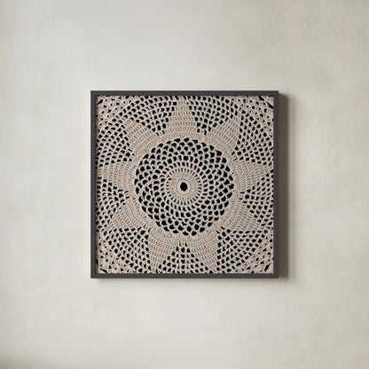 Lace I by Wild Apple Portfolio. Shown in a sleek black glass frame for a contemporary gallery look. Available as an archival giclee rolled canvas, fine art paper, or poster print. SKU 86067a.