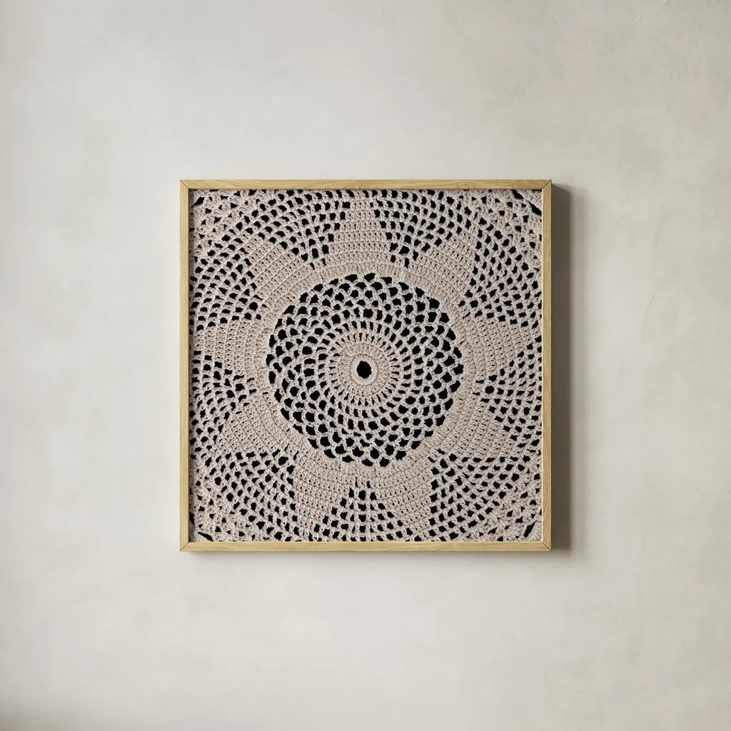 Lace I by Wild Apple Portfolio. Shown in a natural wood glass frame for a timeless modern aesthetic. Available as an archival giclee rolled canvas, fine art paper, or poster print. SKU 86067a.