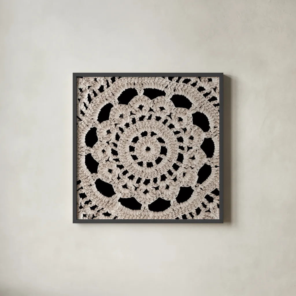 Lace III by Wild Apple Portfolio. Shown in a sleek black glass frame for a contemporary gallery look. Available as an archival giclee rolled canvas, fine art paper, or poster print. SKU 86069a.