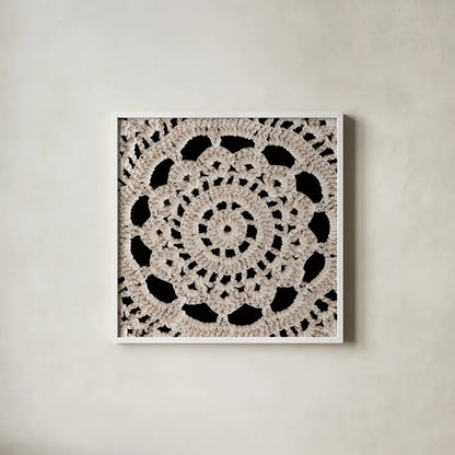 Lace III by Wild Apple Portfolio. Shown in a crisp white glass frame for a clean and minimalist style. Available as an archival giclee rolled canvas, fine art paper, or poster print. SKU 86069a.