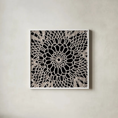 Lace IV by Wild Apple Portfolio. Shown in a crisp white glass frame for a clean and minimalist style. Available as an archival giclee rolled canvas, fine art paper, or poster print. SKU 86070a.