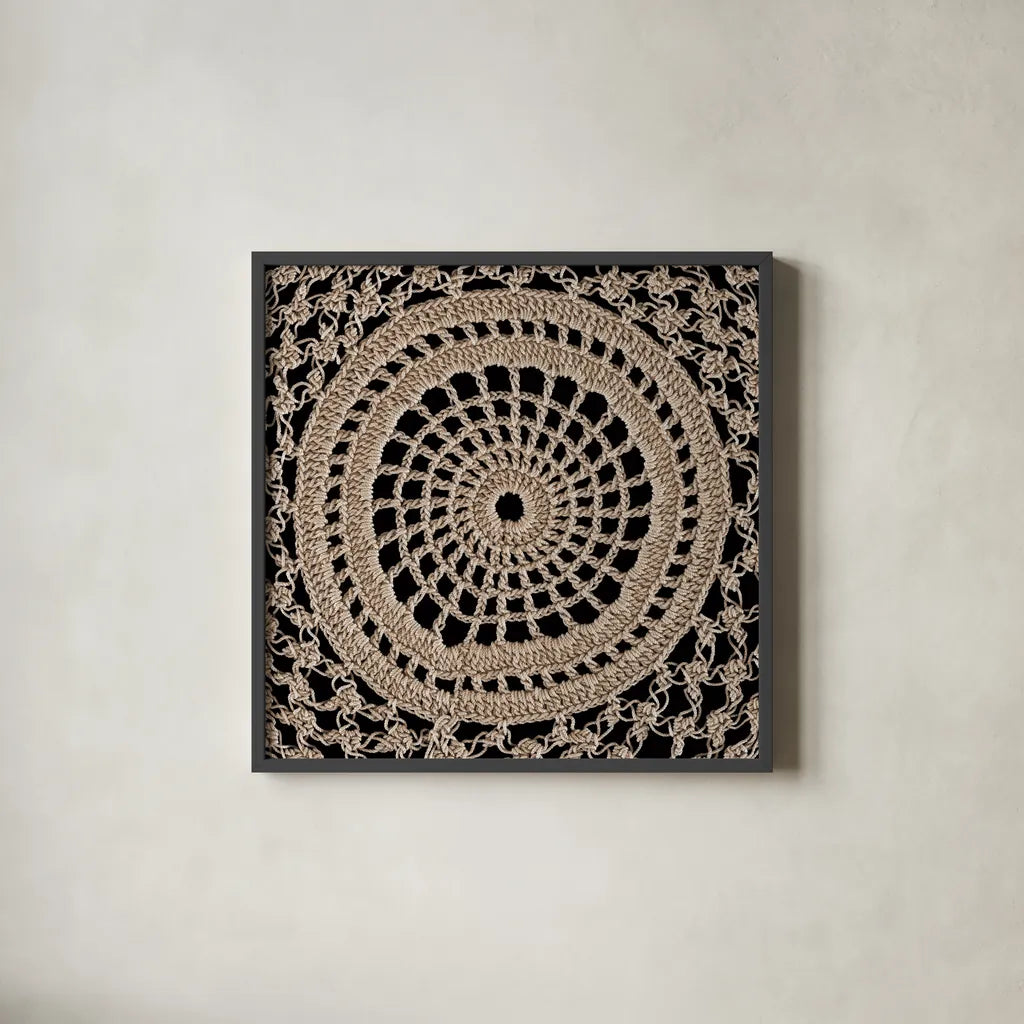 Lace V by Wild Apple Portfolio. Shown in a sleek black glass frame for a contemporary gallery look. Available as an archival giclee rolled canvas, fine art paper, or poster print. SKU 86071a.