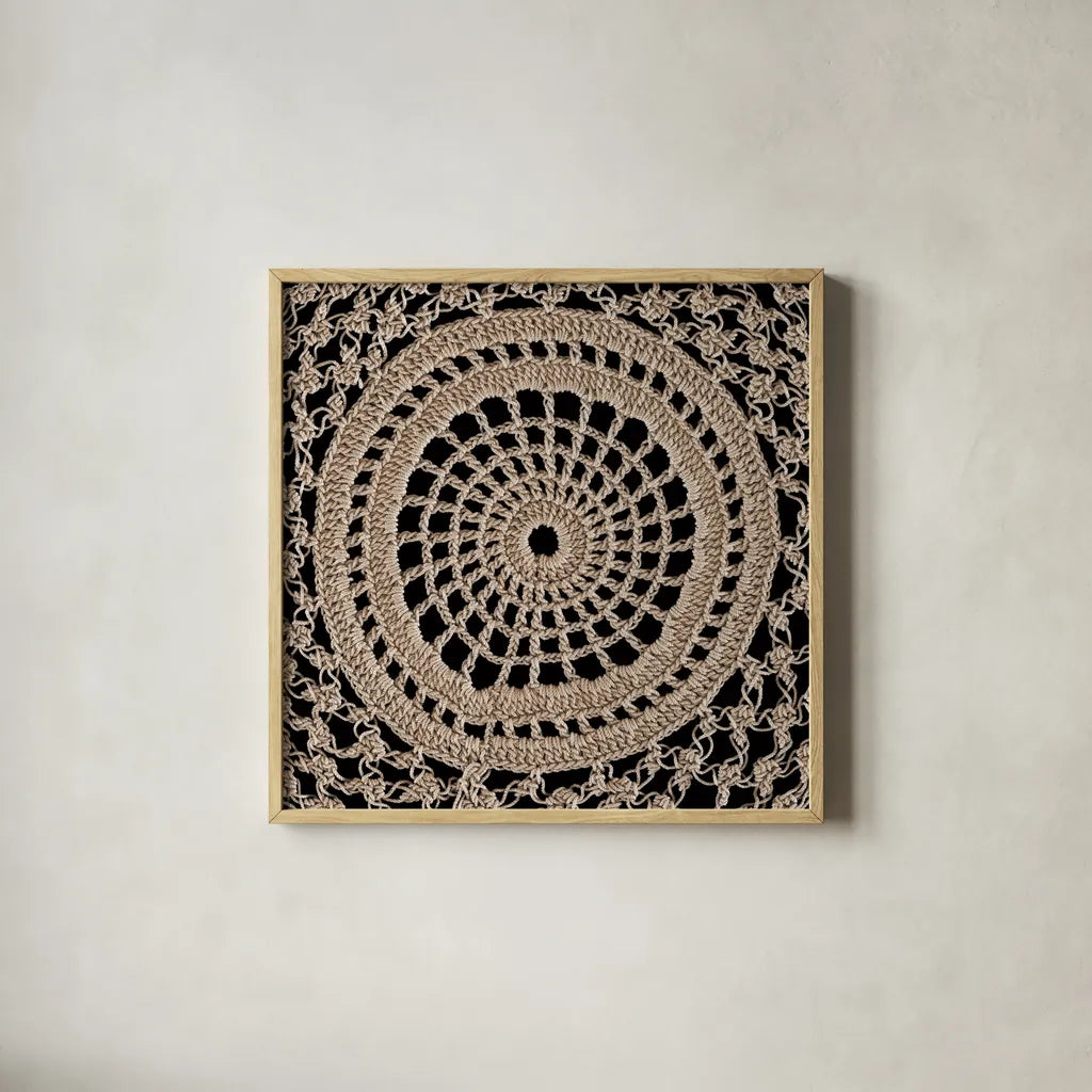 Lace V by Wild Apple Portfolio. Shown in a natural wood glass frame for a timeless modern aesthetic. Available as an archival giclee rolled canvas, fine art paper, or poster print. SKU 86071a.