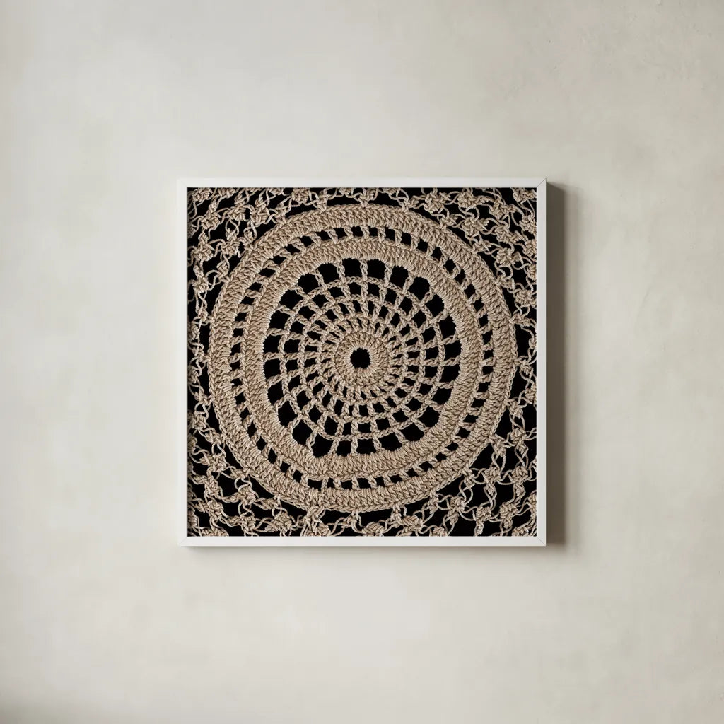 Lace V by Wild Apple Portfolio. Shown in a crisp white glass frame for a clean and minimalist style. Available as an archival giclee rolled canvas, fine art paper, or poster print. SKU 86071a.