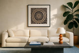 Lace V by Wild Apple Portfolio. Displayed in a glass frame with matte in a clean modern living room. Available as an archival giclee rolled canvas, fine art paper, or poster print. SKU 86071a.
