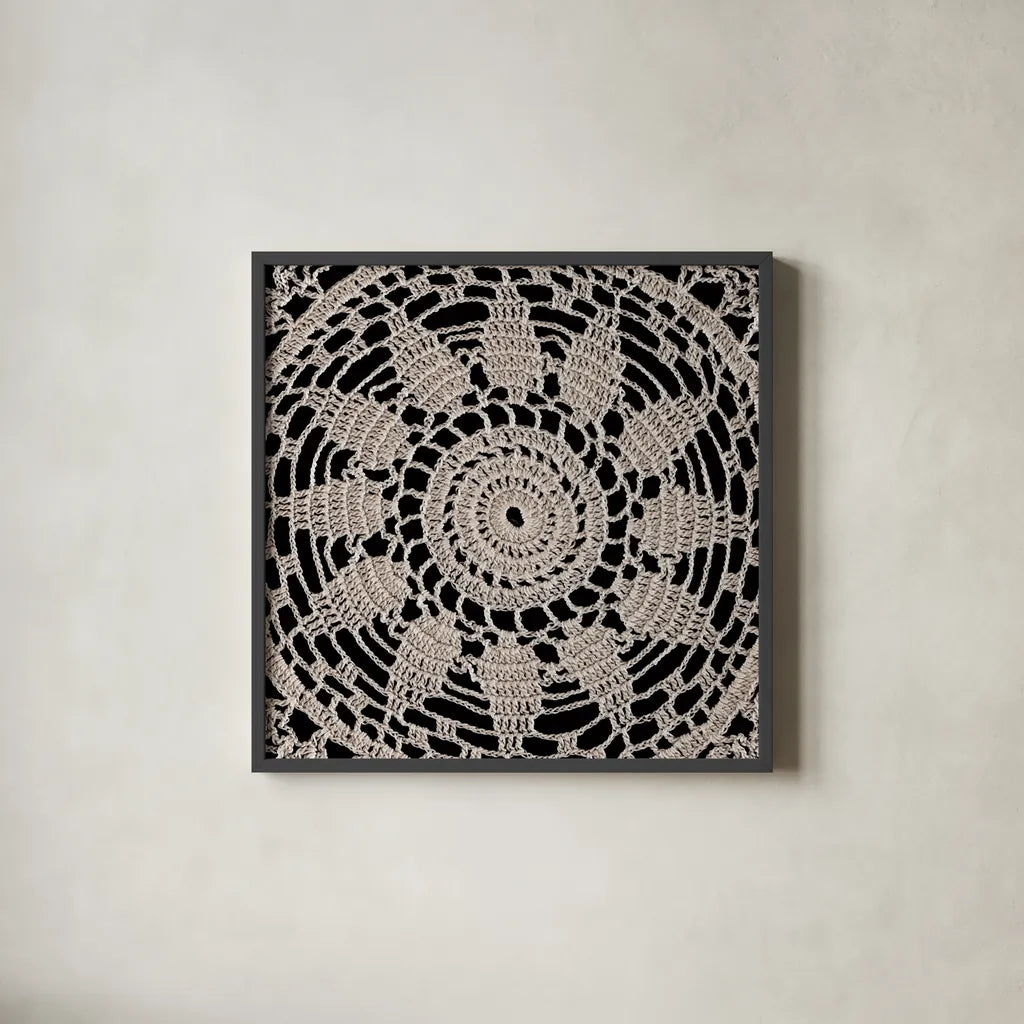 Lace VI by Wild Apple Portfolio. Shown in a sleek black glass frame for a contemporary gallery look. Available as an archival giclee rolled canvas, fine art paper, or poster print. SKU 86072a.
