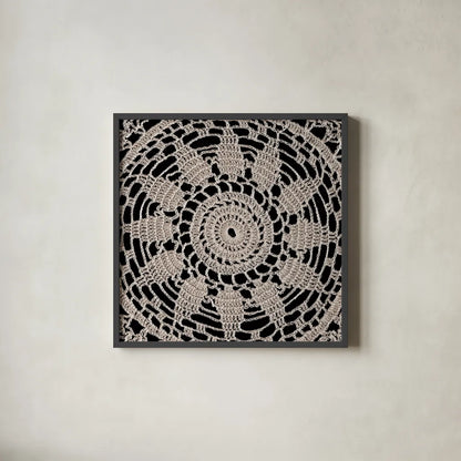 Lace VI by Wild Apple Portfolio. Shown in a sleek black glass frame for a contemporary gallery look. Available as an archival giclee rolled canvas, fine art paper, or poster print. SKU 86072a.