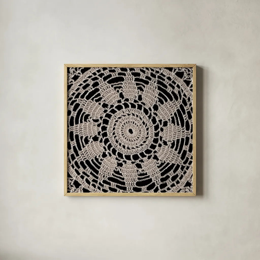 Lace VI by Wild Apple Portfolio. Shown in a natural wood glass frame for a timeless modern aesthetic. Available as an archival giclee rolled canvas, fine art paper, or poster print. SKU 86072a.