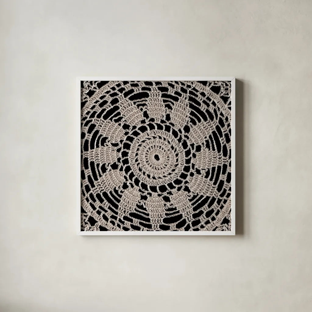 Lace VI by Wild Apple Portfolio. Shown in a crisp white glass frame for a clean and minimalist style. Available as an archival giclee rolled canvas, fine art paper, or poster print. SKU 86072a.