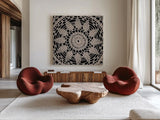 Lace VI by Wild Apple Portfolio. Shown as extra-large giant wall art in a modern living room. Available as an archival giclee rolled canvas, fine art paper, or poster print. SKU 86072a.